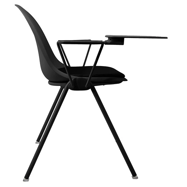 Seduta attesa Bolla - con braccioli fissi e tavoletta - nero - Unisit