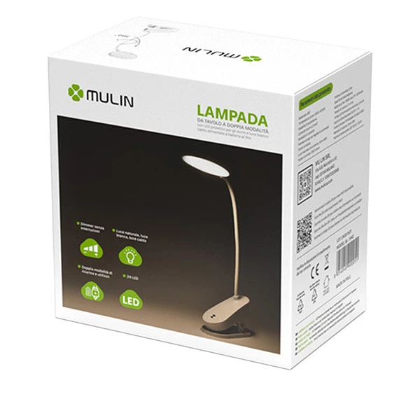 Lampada con aggancio clip - LED - bianco