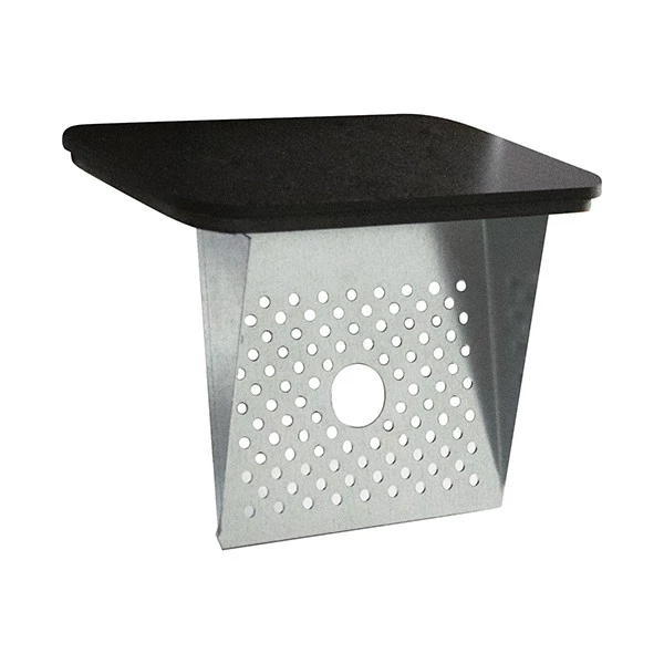 Posacenere murale - acciaio - 17,5 x 10,5 x 34 cm - 2 L - nero - Stilcasa