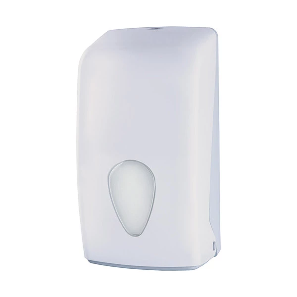 Dispenser carta igienica Stileco - interfogliata - 13,5 x 13,5 x 27,7 cm - 500 fogli - ABS - bianco - Medial International