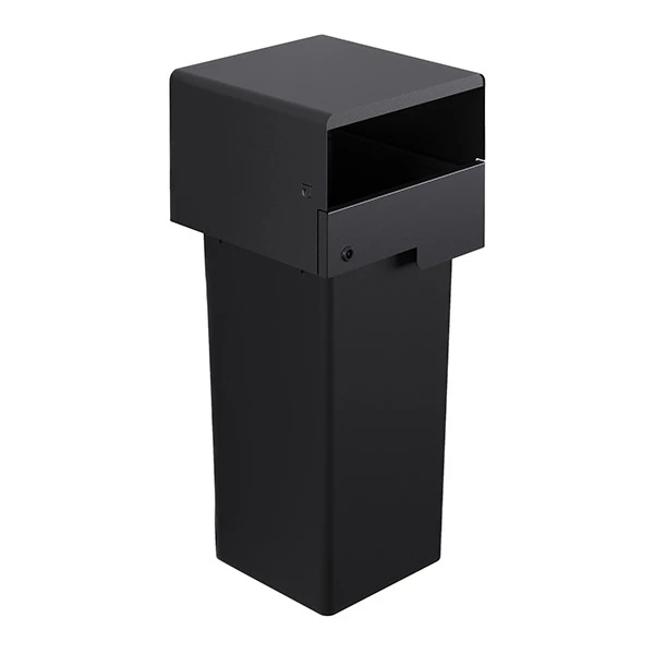 Portarifiuti MODULA - murale - coperto - con contenitore - 41,5 x 41,5 x 107,5 cm - 73 L - antracite - Stilcasa