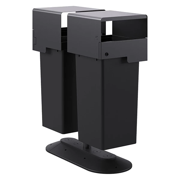 Portarifiuti MODULA - da terra - coperto - con contenitore - doppio - 41,5 x 90 x 107,5 cm - 73+73 L - antracite - Stilcasa