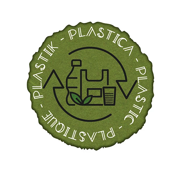 Etichetta in vinile raccolta differenziata Stik - plastica - autoadesiva - 10,5 x 10,5 cm - PVC - verde - Medial International