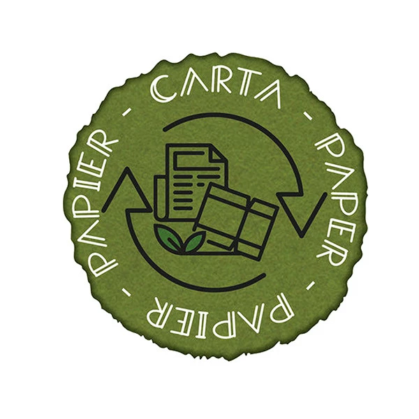 Etichetta in vinile raccolta differenziata Stik - carta - autoadesiva - 10,5 x 10,5 cm - PVC - verde - Medial International