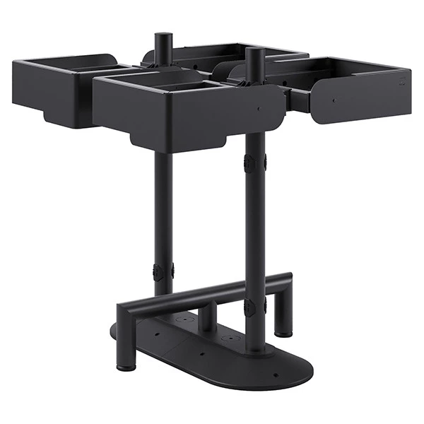 Portarifiuti MODULA - da terra - con reggisacco - quadruplo - 91 x 91 x 97,5 cm - 120+120+120+120 L - antracite - Stilcasa