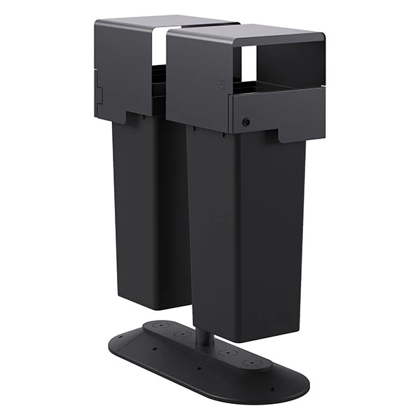 Portarifiuti MODULA - da terra - coperto - con contenitore - doppio - 85 x 35 x 107,5 cm - 53+53 L - antracite - Stilcasa