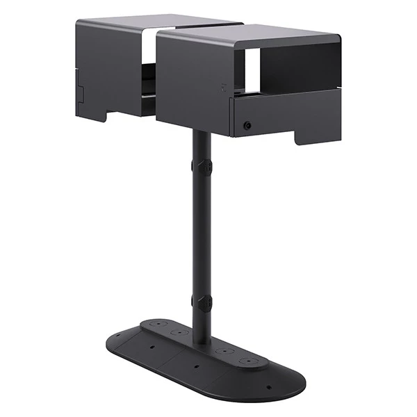 Portarifiuti MODULA - da terra - coperto - con reggisacco - doppio - 41,5 x 90 x 107,5 cm - 120+120 L - antracite - Stilcasa