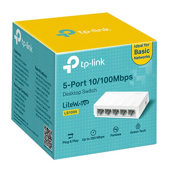 Switch Desktop - 5 Porte 10/100Mbps - TP-LINK