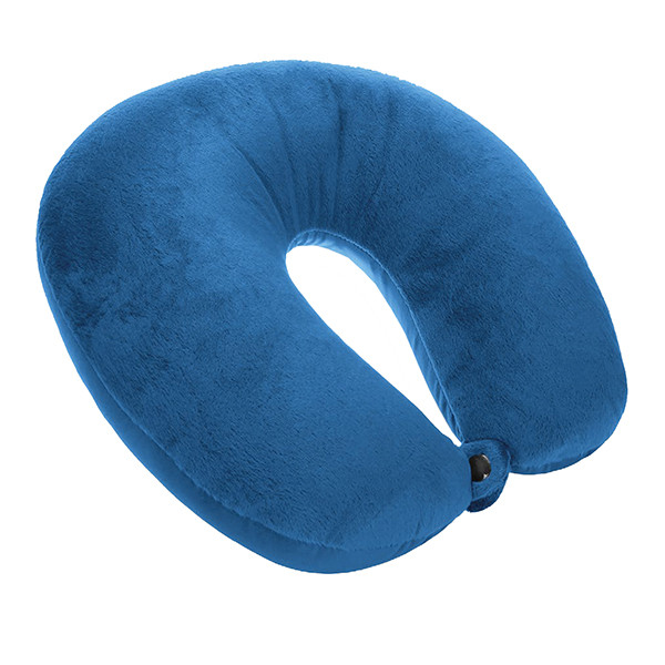 Cuscino da viaggio Explora - 30 x 29 x 12 cm - memory foam - azzurro - Lebez