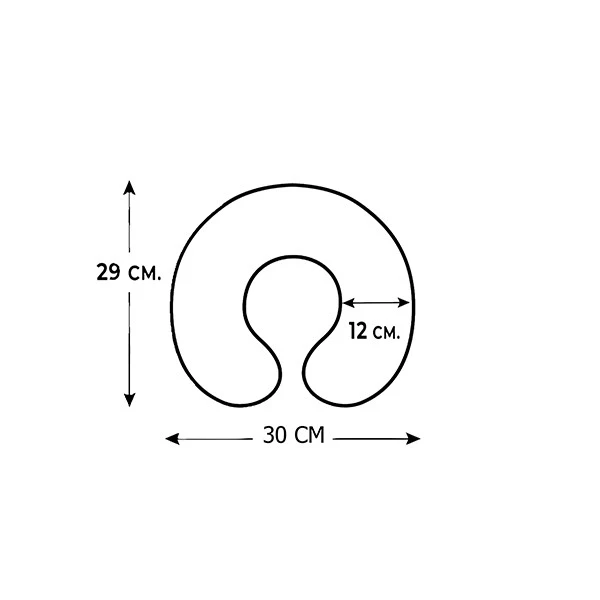 Cuscino da viaggio Explora - 30 x 29 x 12 cm - memory foam - nero - Lebez