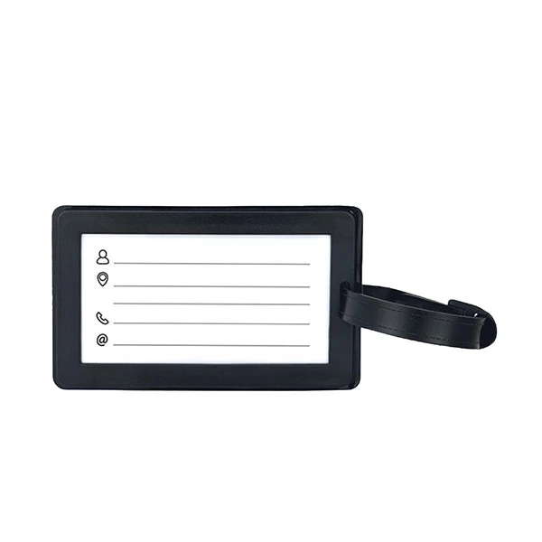 Targhette per valigia Explora - 10,5 x 6,5 cm - azzurro nero - Lebez