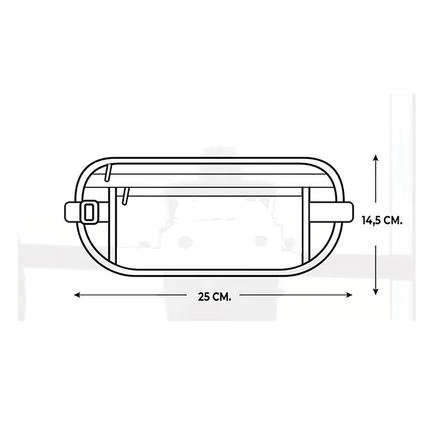 Cintura da viaggio Explora - 25 x 14,5 cm - tessuto - azzurro - Lebez