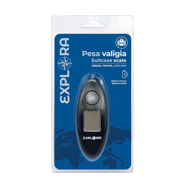 Bilancia pesa valigie Explora - 3,6 x 10 cm - nero - Lebez