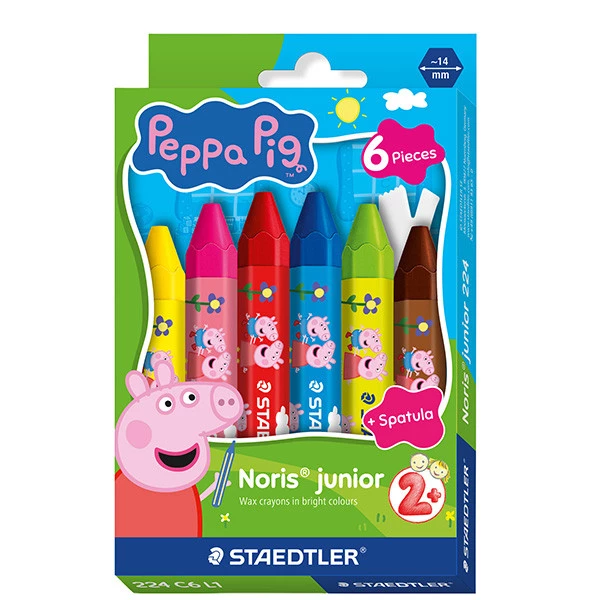 Pastello a cera jumbo - Ø 14 mm - colori assortiti - Staedtler - astuccio 6 pezzi