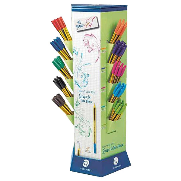 Penna sfera Noris&reg; stick - punta 1,0mm - colori assortiti - Staedtler - expo 200 pezzi