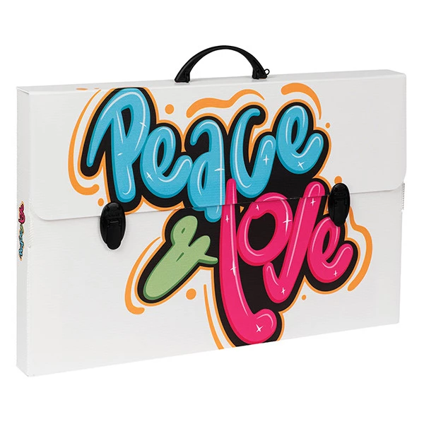 Valigetta polionda Grafitti - 36,5 x 56,5 cm - dorso 5,5 cm - fantasie assortite - Favorit