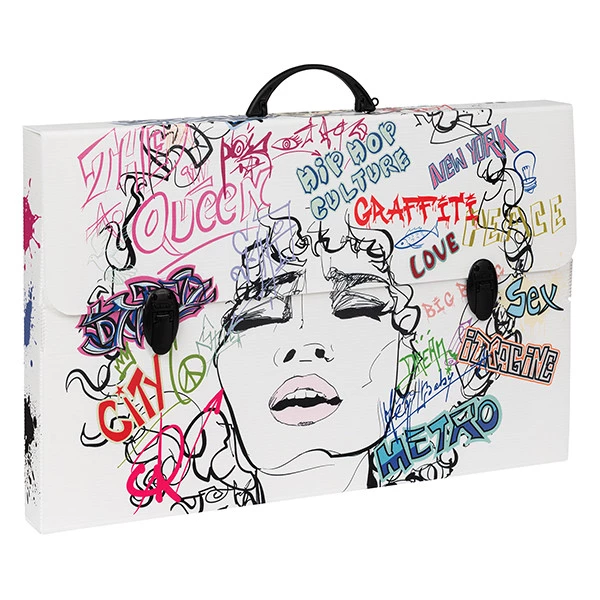 Valigetta polionda Grafitti - 36,5 x 56,5 cm - dorso 5,5 cm - fantasie assortite - Favorit