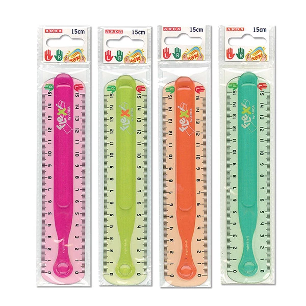 Righello Flexi - 15 cm - colori assortiti - Arda - expo 15 pezzi