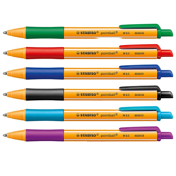Penna a sfera pointball&reg; - colori assortiti - Stabilo - expo 38 pezzi