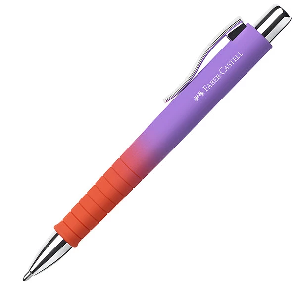 Penne a sfera Poly Ball Flow - XB - fusto colori assortiti - Faber-Castell - expo da 24 pezzi