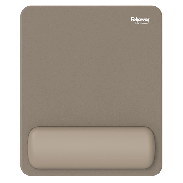 Mousepad Breyta - con poggiapolsi - con microban - sabbia - Fellowes