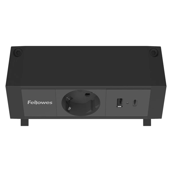 Power desk Type F - nero - Fellowes