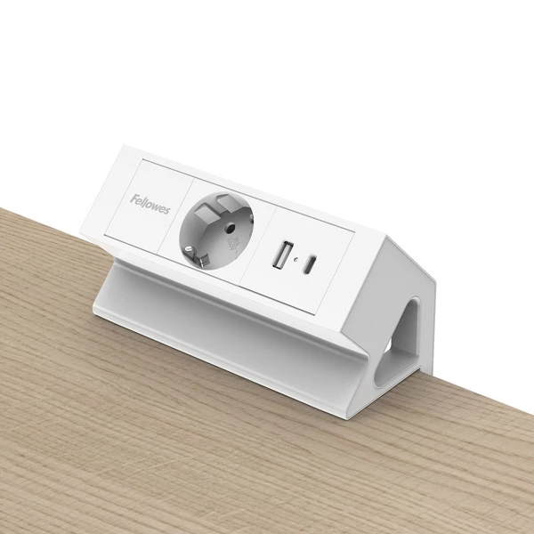 Power desk Type F - bianco - Fellowes