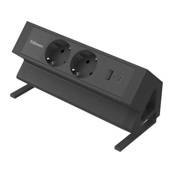 Power desk 2 Type F - nero - Fellowes