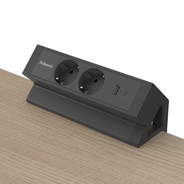 Power desk 2 Type F - nero - Fellowes
