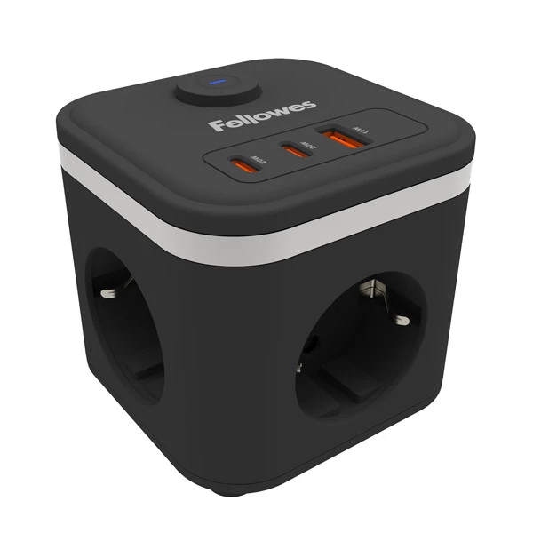 Power Cube Type F - nero - Fellowes