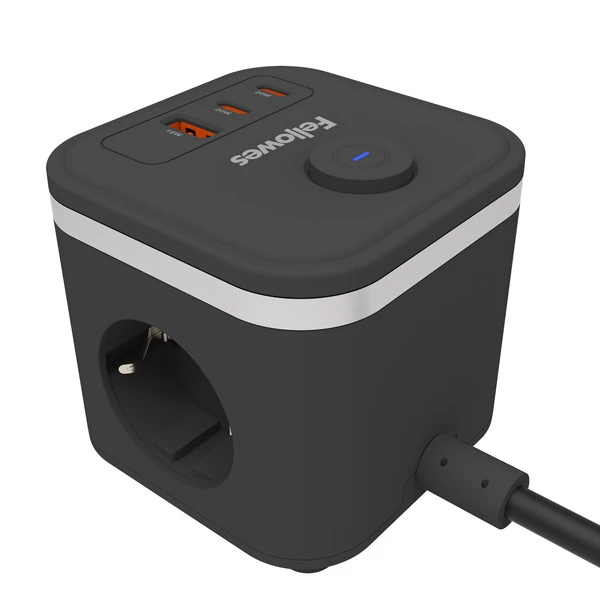 Power Cube Type F - nero - Fellowes