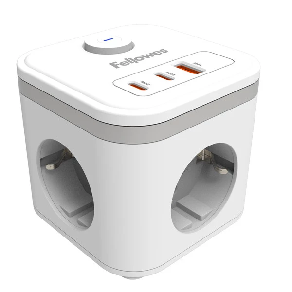 Power Cube Type F - bianco - Fellowes