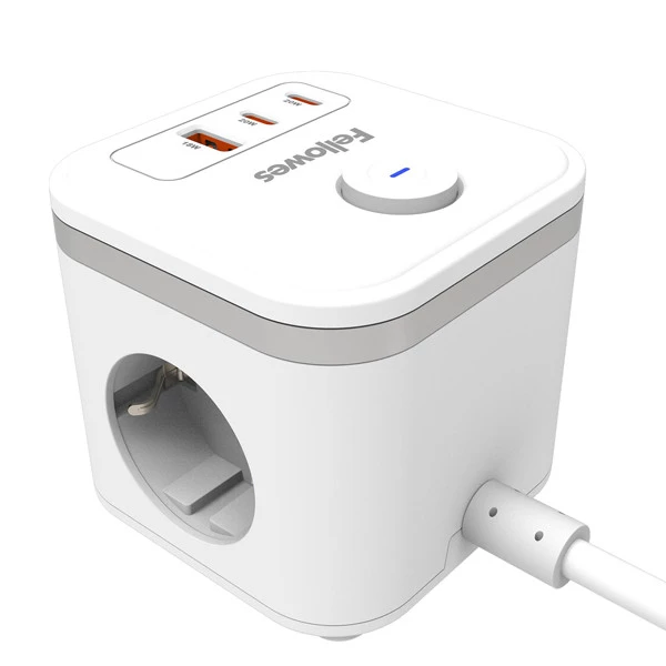 Power Cube Type F - bianco - Fellowes