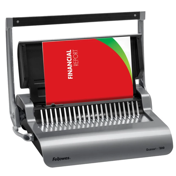 Rilegatrice Quasar+ 500 - manuale - a dorso plastico - Fellowes