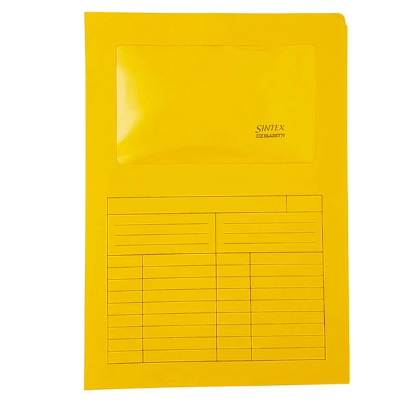 Cartellina a L con finestra Sintex - 120 gr- A4 - colori assortiti - Blasetti - SintexBox da 150 pezzi