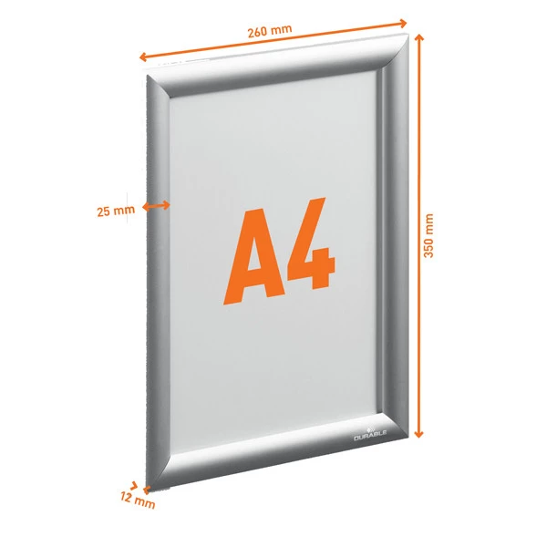 Cornice a scatto Outdoor - in alluminio - A4 - Durable