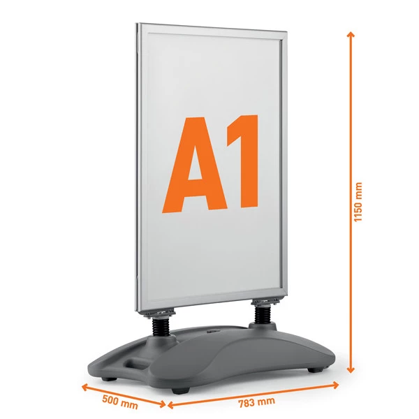 Cavalletto Heavy Base Outdoor - bifacciale - A1 - Durable