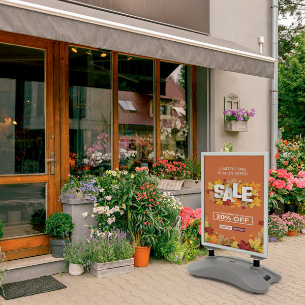 Cavalletto Heavy Base Outdoor - bifacciale - A1 - Durable