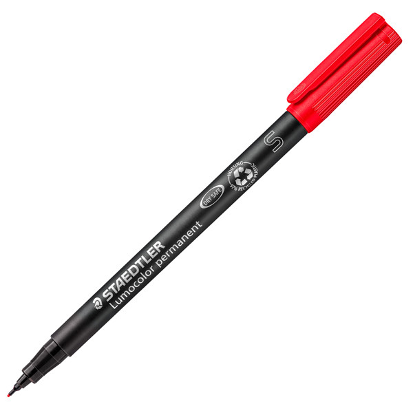 Pennarello Lumocolor Permanent 313 - punta 0,4 mm - rosso - Staedtler