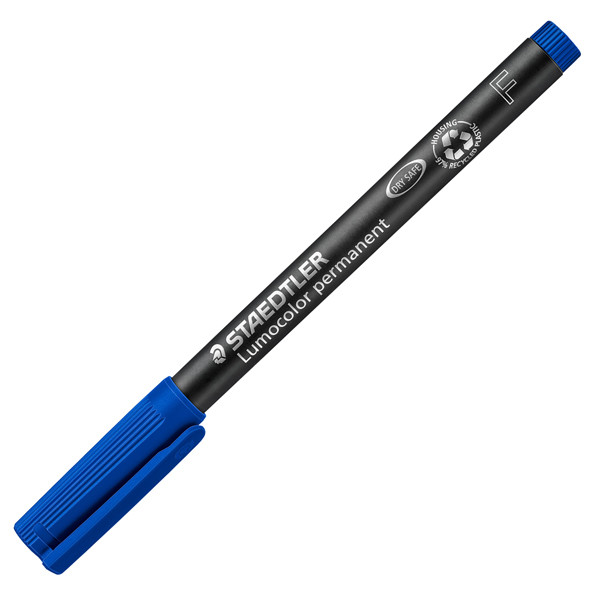Pennarello Lumocolor Permanent 318 - punta 0,6 mm - blu - Staedtler