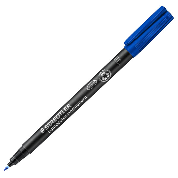 Pennarello Lumocolor Permanent 318 - punta 0,6 mm - blu - Staedtler