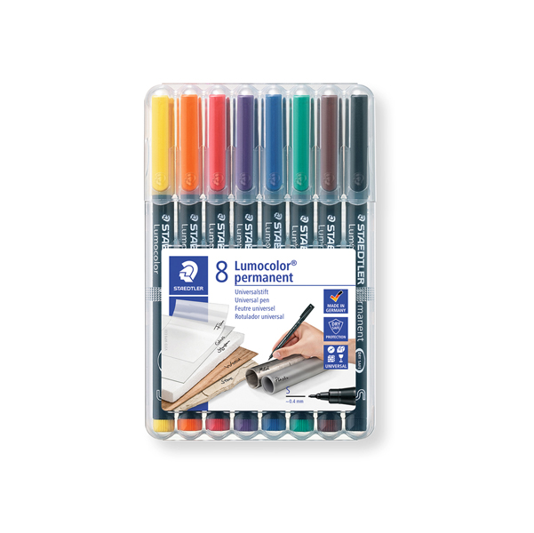 Pennarello Astucci Lumocolor Permanent 313 - punta 0,4 mm - colori assortiti - Staedtler