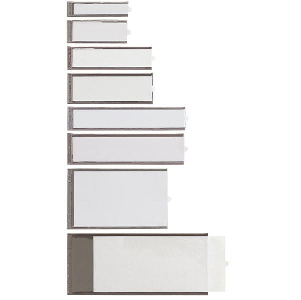 Portaetichette adesive Ies A2 - 32 x 88 mm - grigio - Sei Rota - conf. 8 pezzi