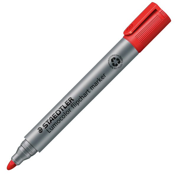 Marcatore Lumocolor Flipchart 356 - a base d'acqua - punta tonda 2 mm - rosso - Staedtler