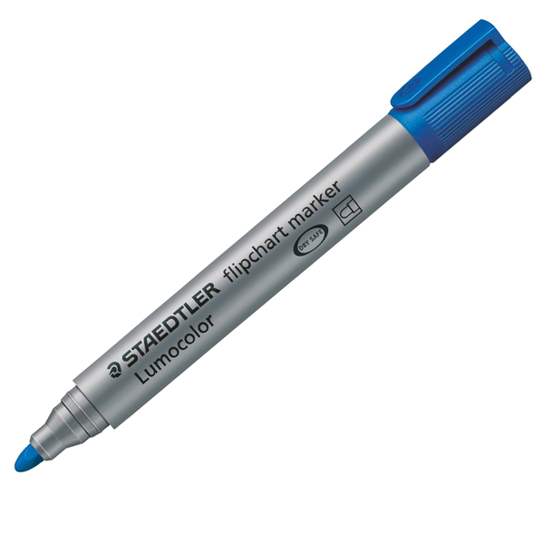 Marcatore Lumocolor Flipchart 356 - a base d'acqua - punta tonda 2 mm - blu - Staedtler