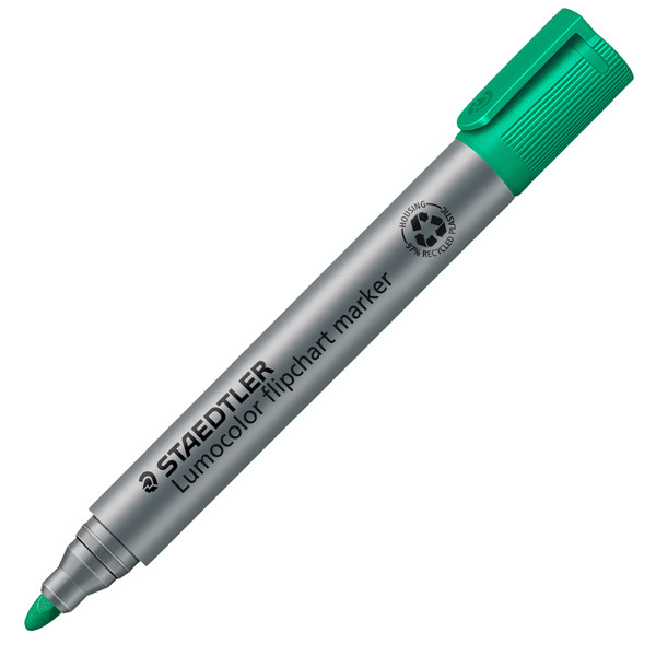Marcatore Lumocolor Flipchart 356 - a base d'acqua - punta tonda 2 mm - verde - Staedtler