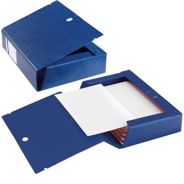 Scatola archivio Scatto - dorso 12 cm - 25 x 35 cm - blu - Sei