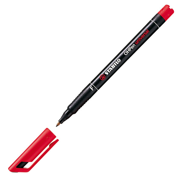 Pennarello OHPen universal permanente 842 - punta fine 0,7 mm - rosso - Stabilo