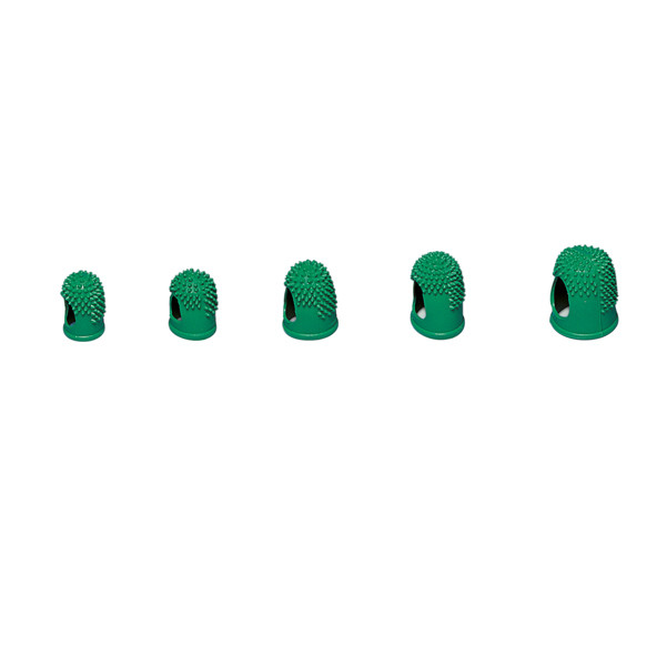 Ditali L&auml;ufer - diametro 1,9 cm - caucci&ugrave; - verde - Lebez - conf. 10 pezzi