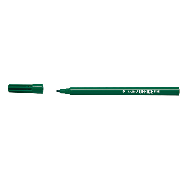 Pennarelli Office - punta fine - verde - Tratto - conf. 12 pezzi